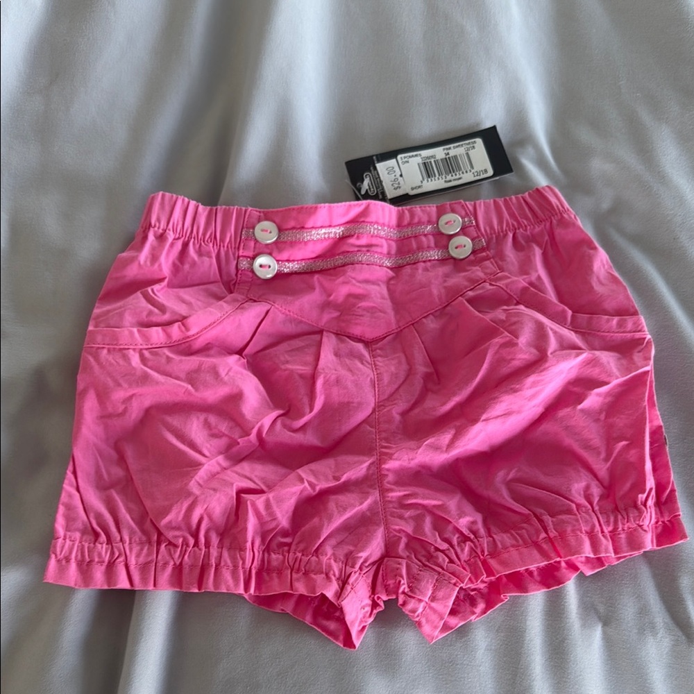3Pommes High Waist Pink Women's Shorts